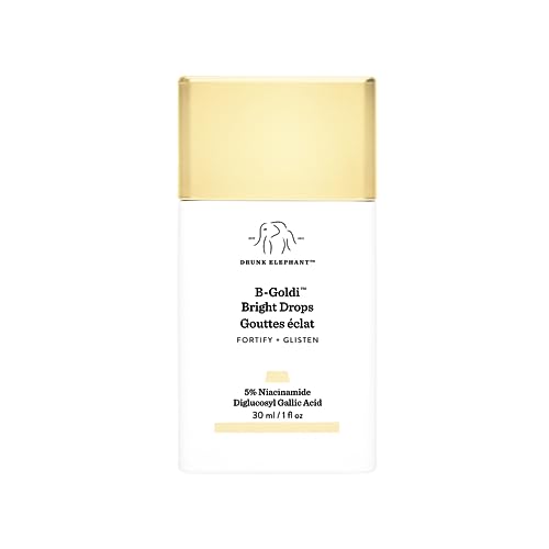 Drunk Elephant B-Goldi Bright Drops - 1 fl oz Illuminates Skin & Fades Hyperpigmentation with 5% Niacinamide Diglucosyl Gallic Acid Free of Essential Oils, Silicones Fragrances Cruelty