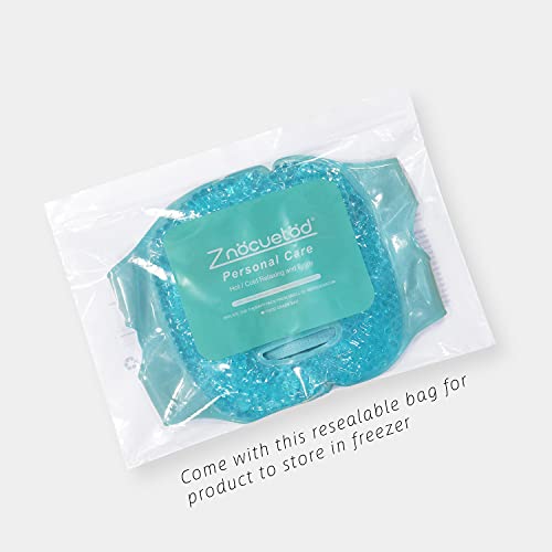 Cold Face Eye Mask Ice Pack Reduce Face Puff, Dark Circles, Gel Beads Hot Heat Cold Compress Pack, Face SPA for Woman Sleeping, Pressure, Headaches, Skin Care, Post Laser Care[Blue]