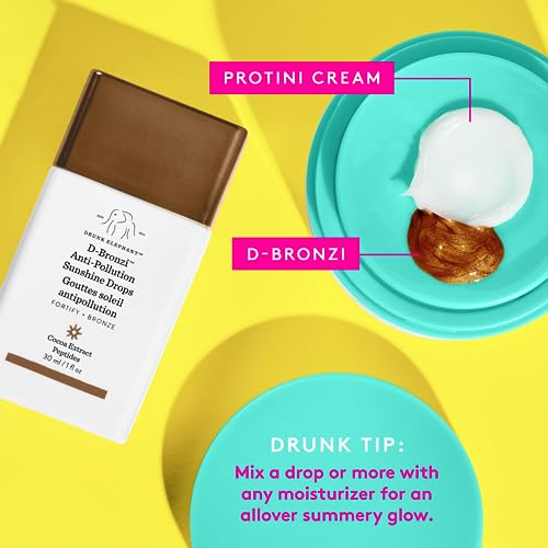 Drunk Elephant D-Bronzi Anti-Pollution Sunshine Serum Drops. Replenishing Face and Body Bronzing Serum for Fine Lines and Wrinkles (30 mL / 1 Fl Oz)