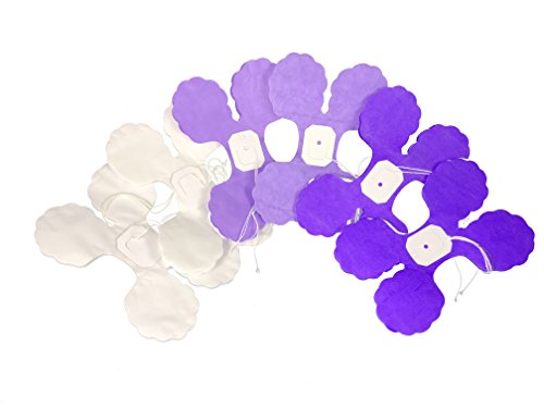 LIBERTIE Hanging Garland Four-Leaf Tissue Paper Flower Garland Reusable Party Streamers for Party Wedding Decorations, 11.81 Feet/3.6M Each, Pack of 6 (Purple Set 6PC)