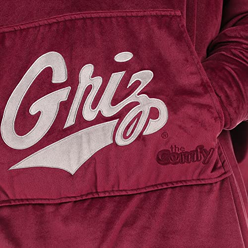 THE COMFY Original Quarter-Zip | University of Montana Logo & Insignia | Oversized Microfiber & Sherpa Wearable Blanket with Zipper, Seen On Shark Tank, One Size Fits All