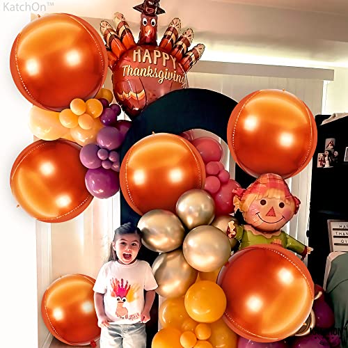 KatchOn, Big Orange Mylar Balloons - 22 Inch, Pack of 6 | Orange Foil Balloons, Burnt Orange Balloons | Thanksgiving Balloons, Fall Decorations | Orange Metallic Balloons | Thanksgiving Foil Balloons