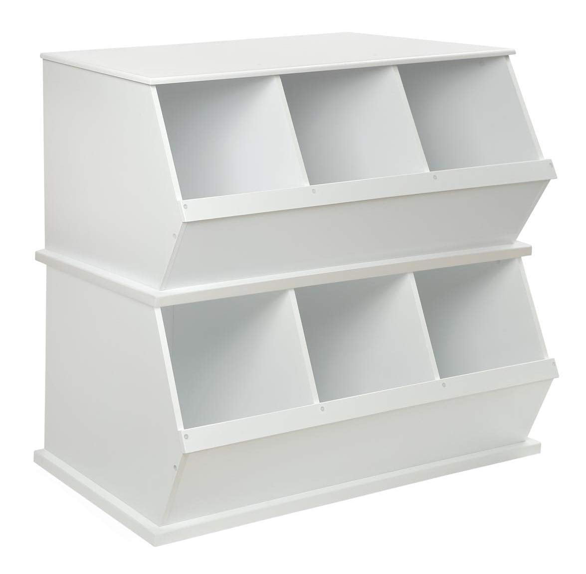 Three Bin Storage Cubby - White