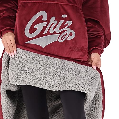 THE COMFY Original Quarter-Zip | University of Montana Logo & Insignia | Oversized Microfiber & Sherpa Wearable Blanket with Zipper, Seen On Shark Tank, One Size Fits All