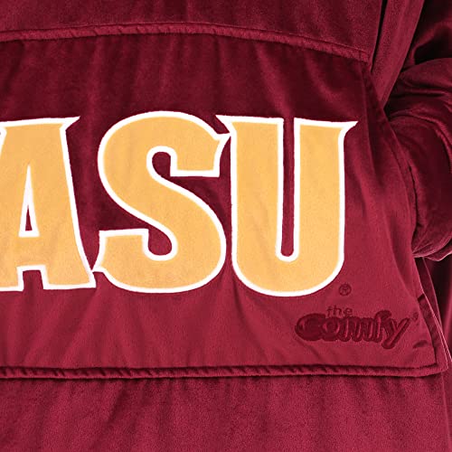 THE COMFY Original Quarter-Zip | Arizona State University Logo & Insignia | Oversized Microfiber & Sherpa Wearable Blanket with Zipper, Seen On Shark Tank, One Size Fits All