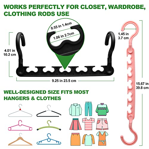 12-Pack-Closet-Organizers-and-Storage,Closet-Organizer-Hanger for Heavy Clothes,Sturdy Closet-Organization-and-Storage-Hangers-Space-Saving for Wardrobe,Dorm-Room-Essentials for College Students Girls