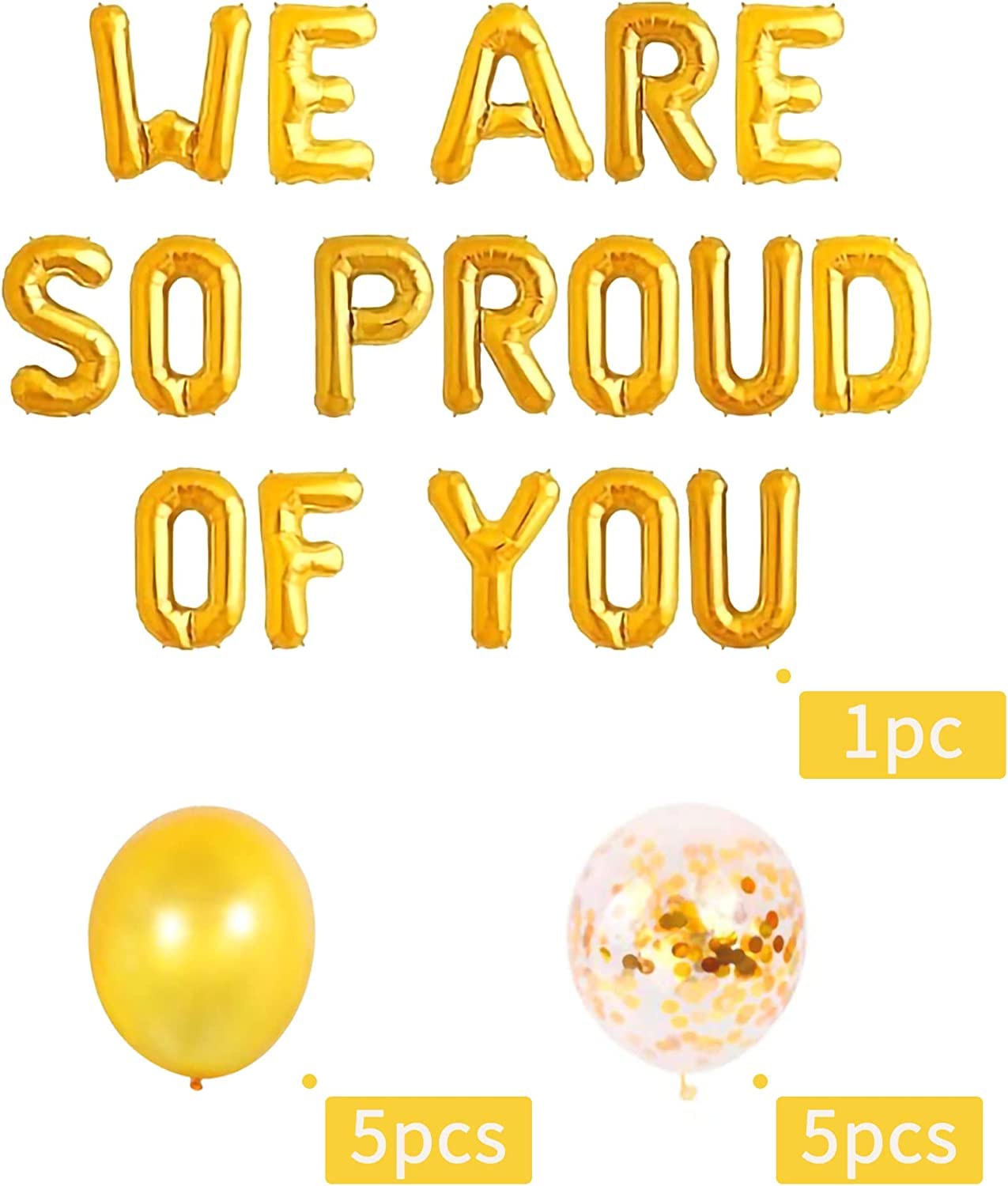 JeVenis Set of 11 We Are So Proud of You Balloon Graduation Banner Congratulations Banner Graduation Party Decorations Graduation Commencement Decoration