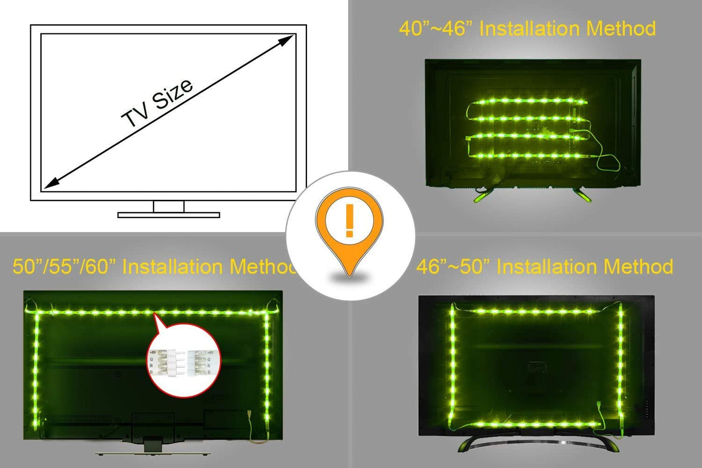 Tv Led Backlight, Maylit 8.2ft Led Strip Lights for 40-60in Tv, USB Powered Tv Lights kit with Remote, RGB Bias Lighting for Room Decor