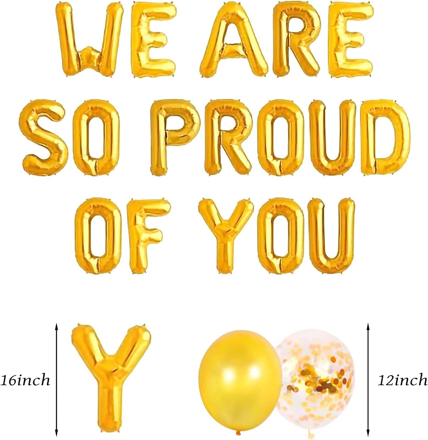 JeVenis Set of 11 We Are So Proud of You Balloon Graduation Banner Congratulations Banner Graduation Party Decorations Graduation Commencement Decoration