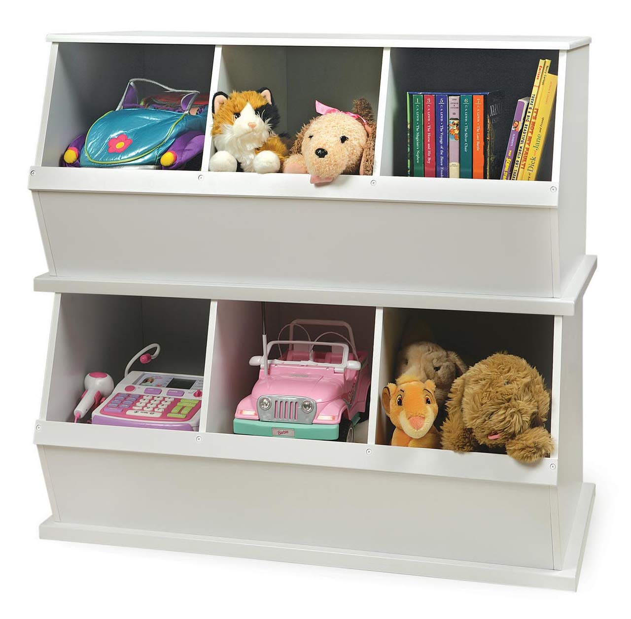 Three Bin Storage Cubby - White