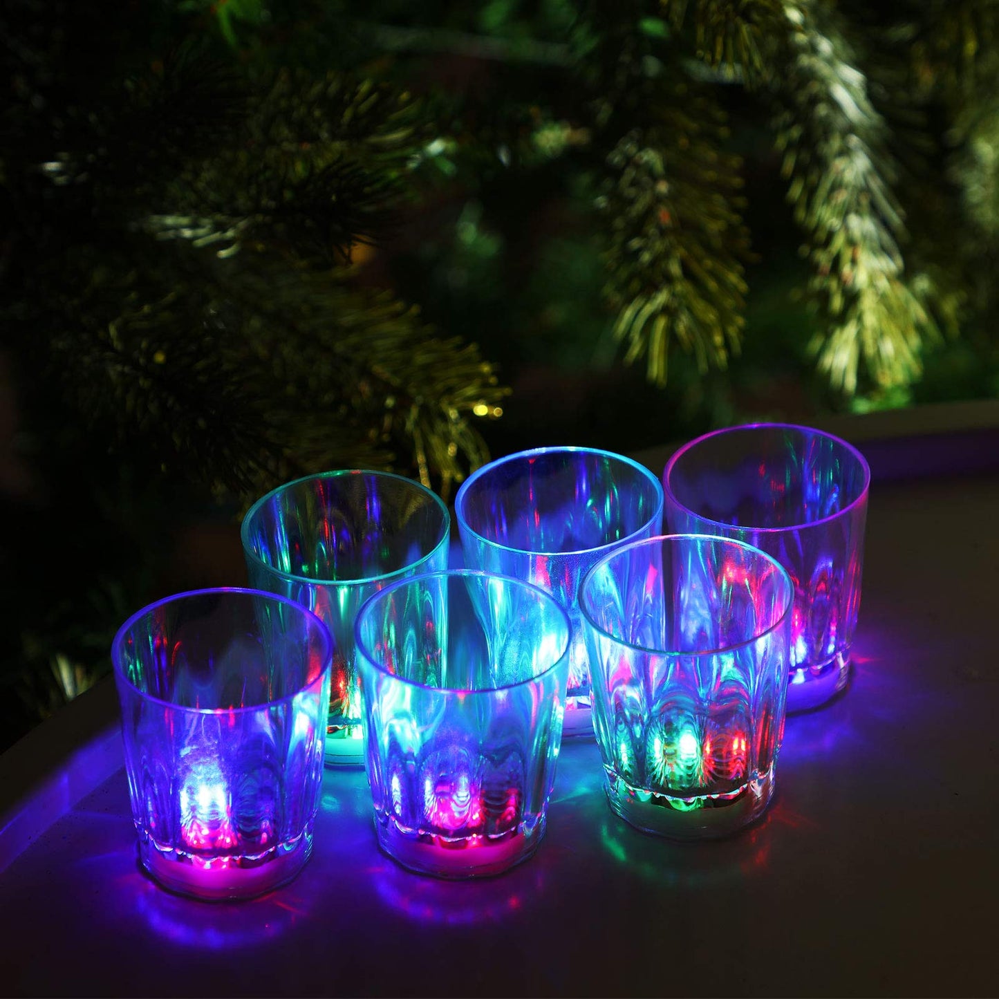 Light Up Cups LED Light Up Shot Glasses for Party Flash Drinking Glasses Party LED Tumblers Glowing Party Shot Glass for Christmas Birthdays Weddings Sporting Festivals Bars Night Events(12 Pieces)