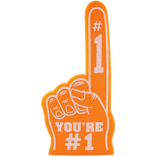 Giant Foam Finger 18 Inch- You're Number 1 Foam Hand for All Occasions - Cheerleading for Sports - Exciting Vibrant Colors use as Celebration Pom Poms- Great for Sports Events Games School Business