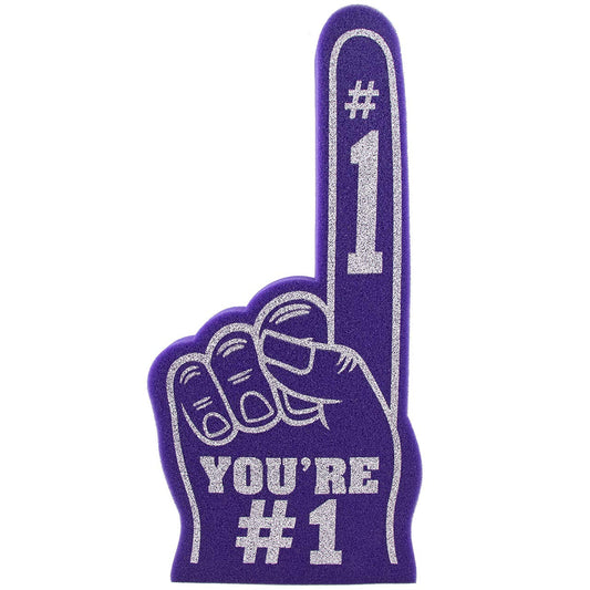 Giant Foam Finger 18 Inch- You're Number 1 Foam Hand for All Occasions - Cheerleading for Sports - Exciting Vibrant Colors use as Celebration Pom Poms- Great for Sports Events Games School Business