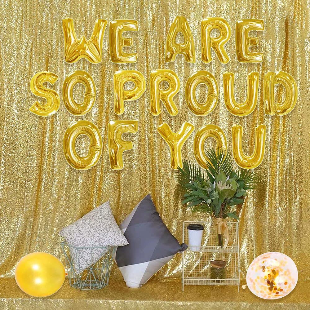 JeVenis Set of 11 We Are So Proud of You Balloon Graduation Banner Congratulations Banner Graduation Party Decorations Graduation Commencement Decoration