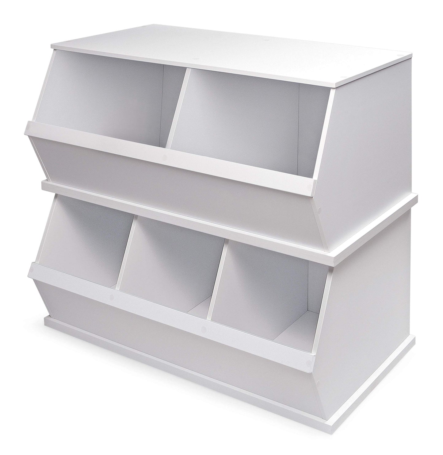 Three Bin Storage Cubby - White