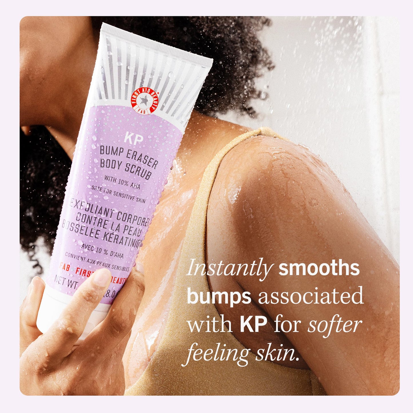 First Aid Beauty KP Bump Eraser Body Scrub Exfoliant for Keratosis Pilaris with 10% AHA 2 oz.