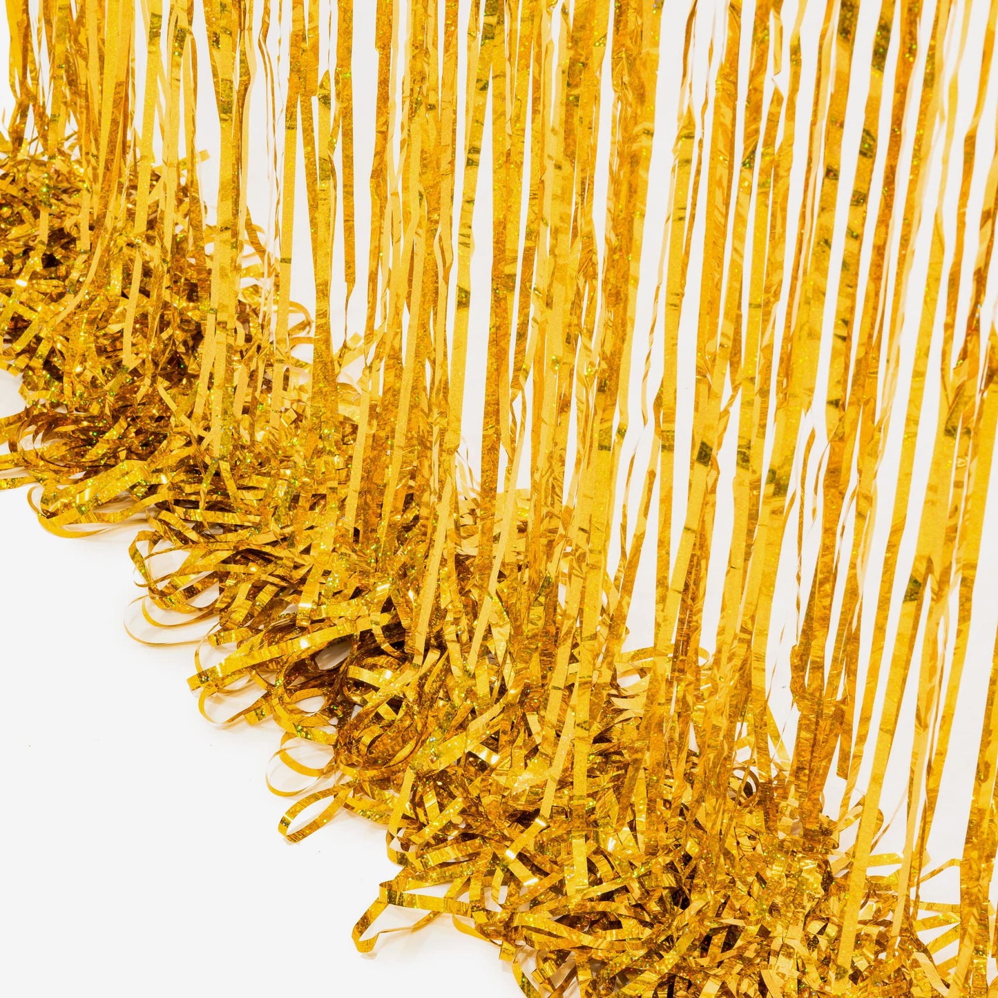 Gold Fringe Curtain Tinsel Backdrop - GREATRIL Foil Fringe Curtain Party Streamers for Birthdays Christmas Theme Party Decorations Pack of 2